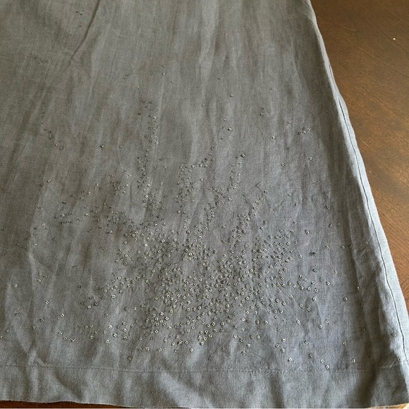 Eileen Fisher | Irish Linen Sequin Mini Dress - Picture 6 of 9